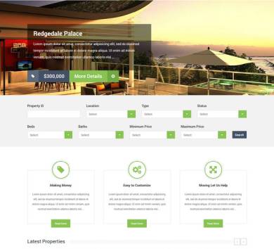 Thiết kế website theo mẫu bất động sản