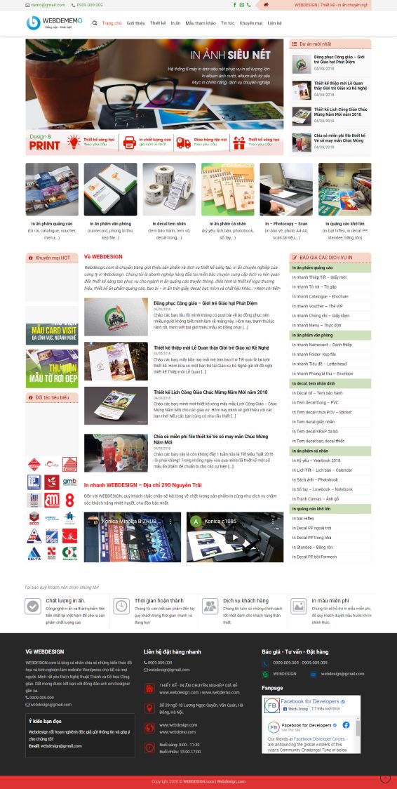 website giới thiệu cửa hàng in ấn quảng cáo